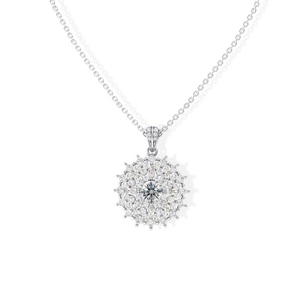 Mặt Dây Chuyền Kim Cương Tự Nhiên Vàng 18K