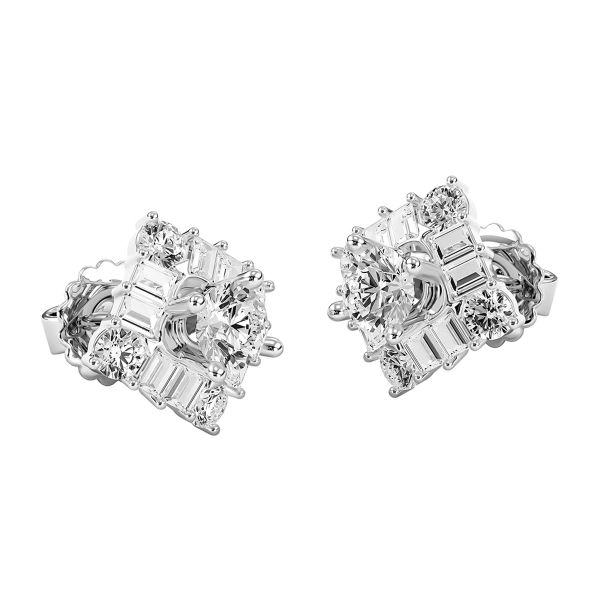 Bông Tai Kim Cương Tự Nhiên Vàng 18K
