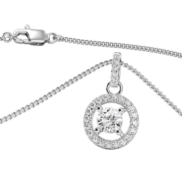 Mặt Dây Chuyền Kim Cương Tự Nhiên Vàng 18K