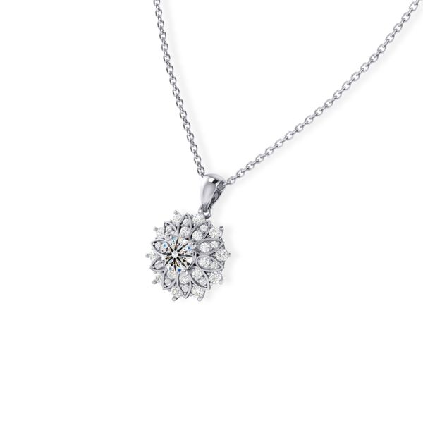 Mặt Dây Chuyền Kim Cương Tự Nhiên Vàng 18K