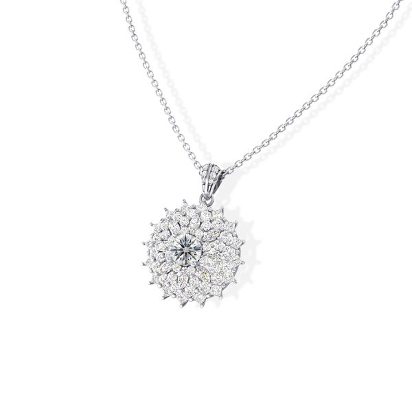 Mặt Dây Chuyền Kim Cương Tự Nhiên Vàng 18K