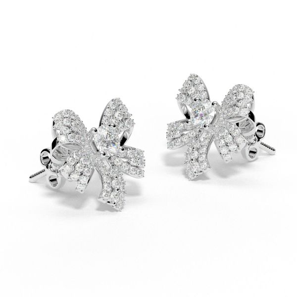 Bông Tai Kim Cương Tự Nhiên Vàng 18K