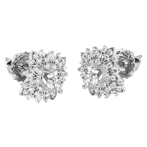 Bông Tai Kim Cương Tự Nhiên Vàng 18K