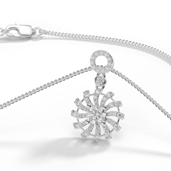Mặt Dây Chuyền Kim Cương Tự Nhiên Vàng 18K
