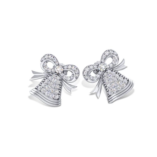 Bông Tai Kim Cương Tự Nhiên Vàng 18K