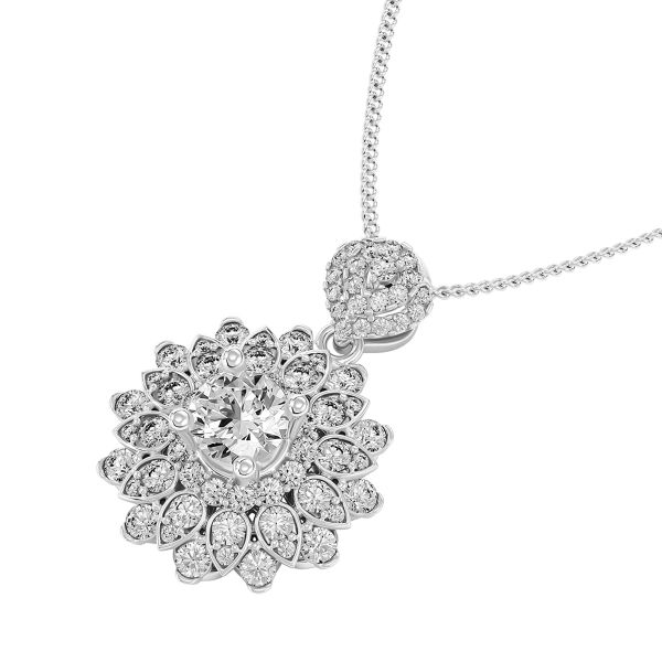 Mặt Dây Chuyền Kim Cương Tự Nhiên Vàng 18K