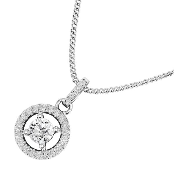 Mặt Dây Chuyền Kim Cương Tự Nhiên Vàng 18K