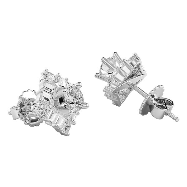 Bông Tai Kim Cương Tự Nhiên Vàng 18K