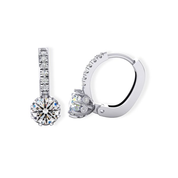 Bông Tai Kim Cương Tự Nhiên Vàng 18K