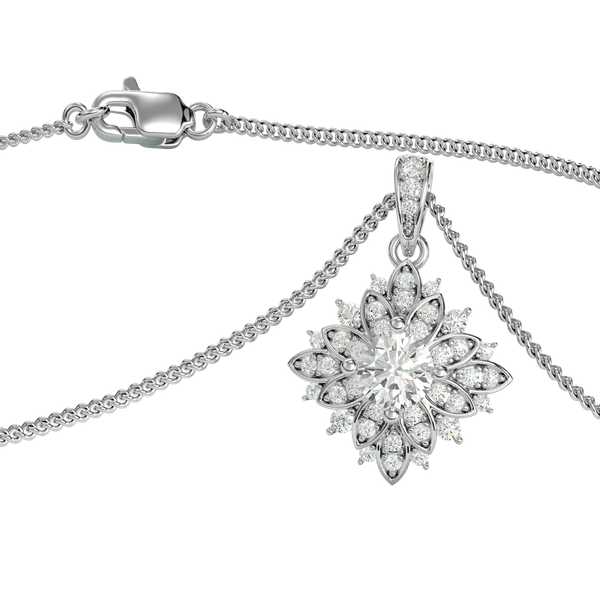 Mặt Dây Chuyền Kim Cương Tự Nhiên Vàng 18K