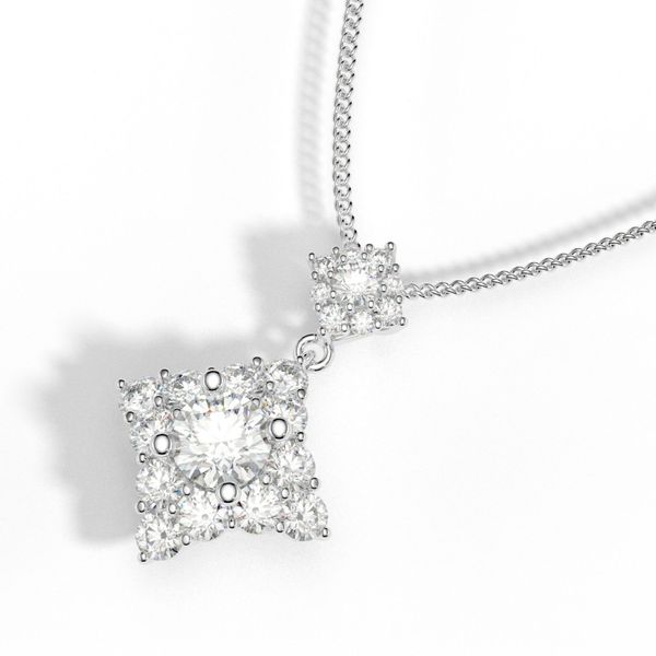 Mặt Dây Chuyền Kim Cương Tự Nhiên Vàng 18K
