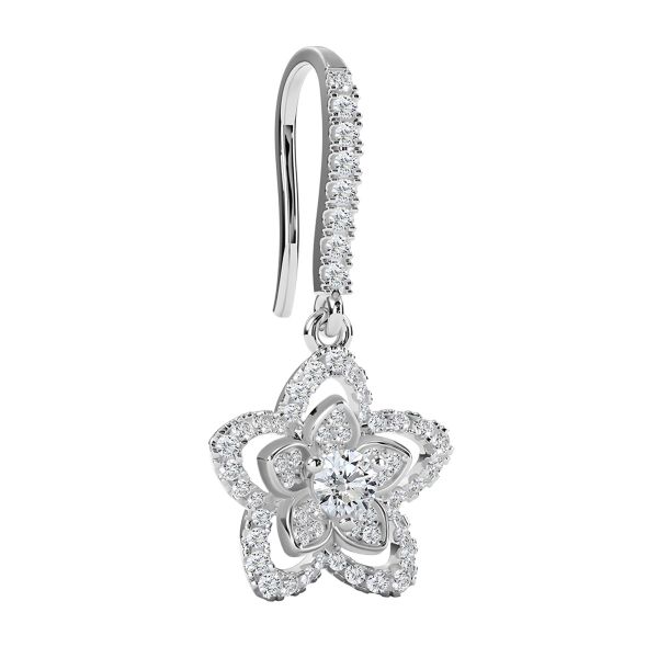 Bông Tai Kim Cương Tự Nhiên Vàng 18K