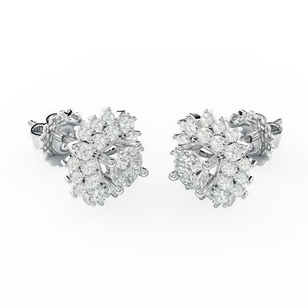 Bông Tai Kim Cương Tự Nhiên Vàng 18K