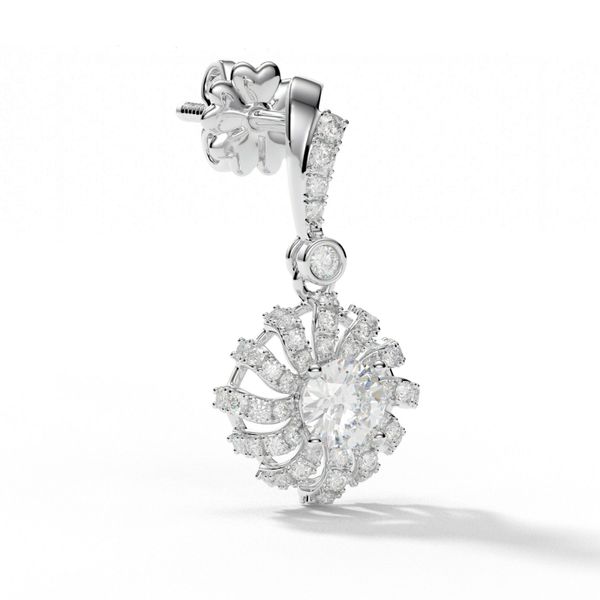 Bông Tai Kim Cương Tự Nhiên Vàng 18K