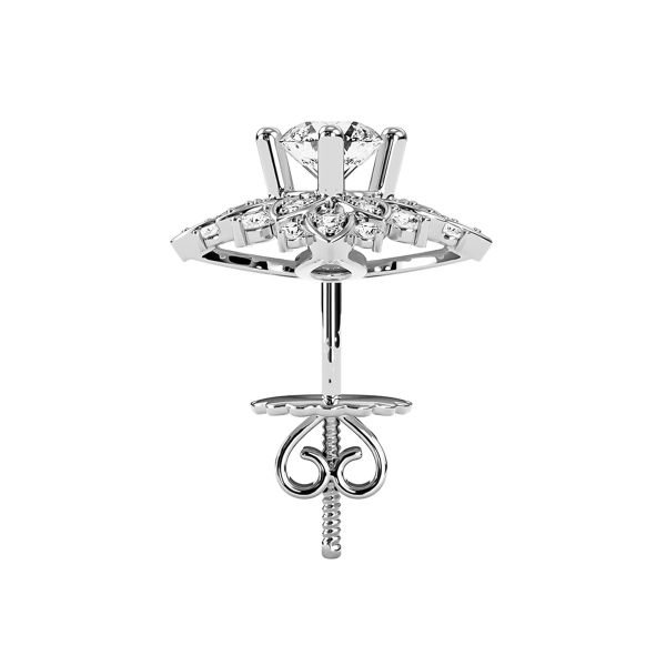 Bông Tai Kim Cương Tự Nhiên Vàng 18K