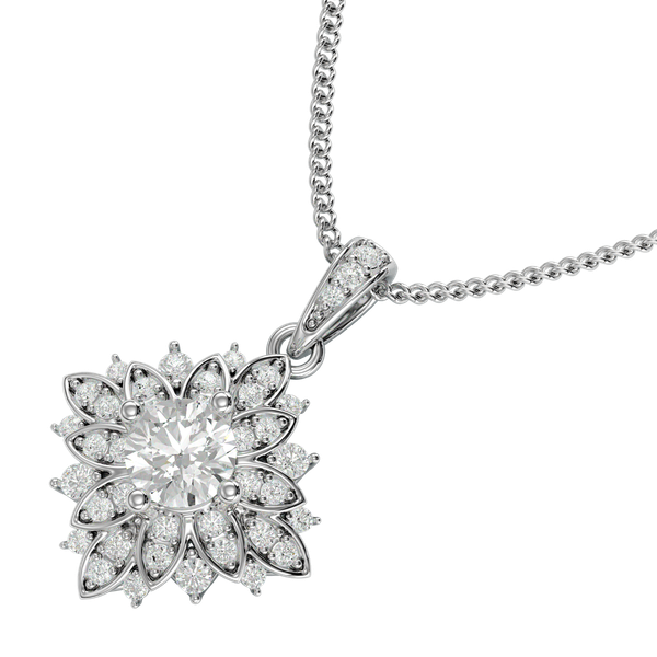 Mặt Dây Chuyền Kim Cương Tự Nhiên Vàng 18K
