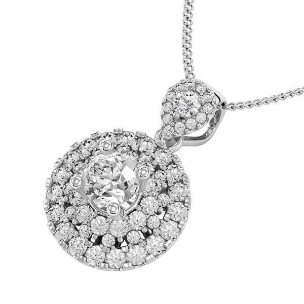 Mặt Dây Chuyền Kim Cương Tự Nhiên Vàng 18K