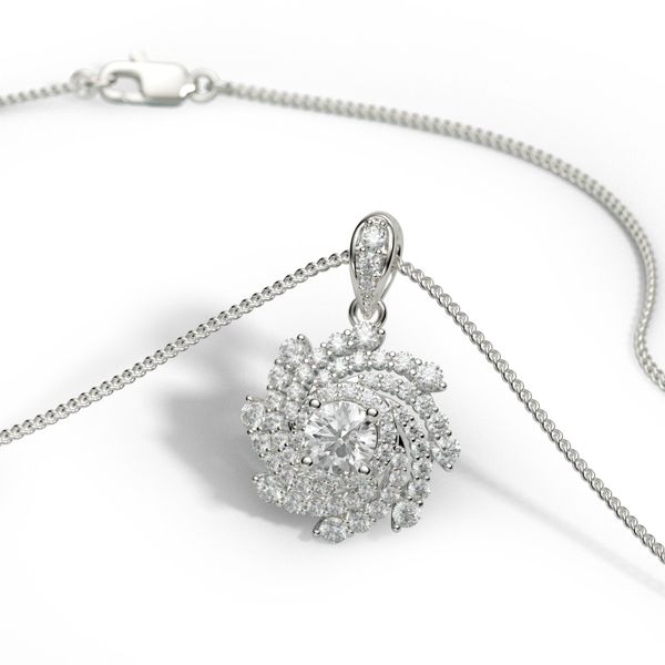 Mặt Dây Chuyền Kim Cương Tự Nhiên Vàng 18K