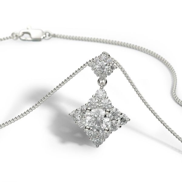 Mặt Dây Chuyền Kim Cương Tự Nhiên Vàng 18K