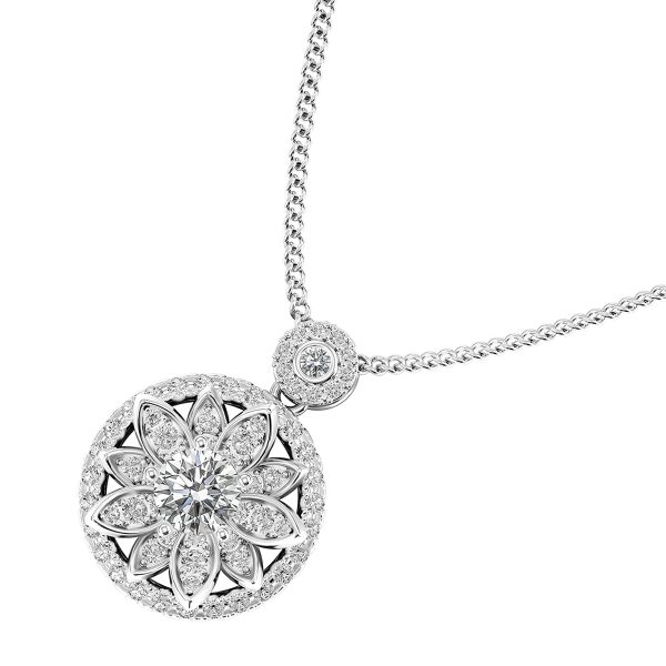 Mặt Dây Chuyền Kim Cương Tự Nhiên Vàng 18K