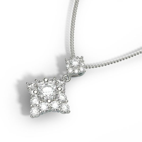 Mặt Dây Chuyền Kim Cương Tự Nhiên Vàng 18K