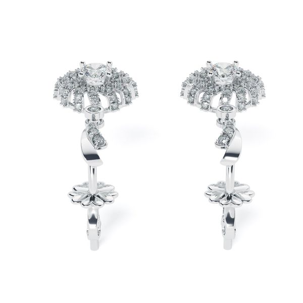 Bông Tai Kim Cương Tự Nhiên Vàng 18K