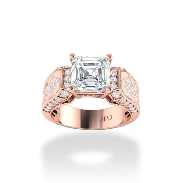 Nhẫn Nam Kim Cương Tự Nhiên Vàng 14K