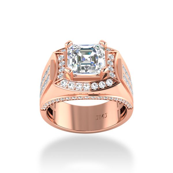 Nhẫn Nam Kim Cương Tự Nhiên Vàng 14K