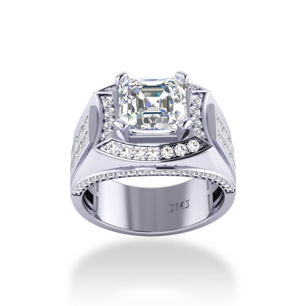 Nhẫn Nam Kim Cương Tự Nhiên Vàng 14K