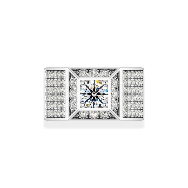Nhẫn Nam Kim Cương Tự Nhiên Vàng 14K