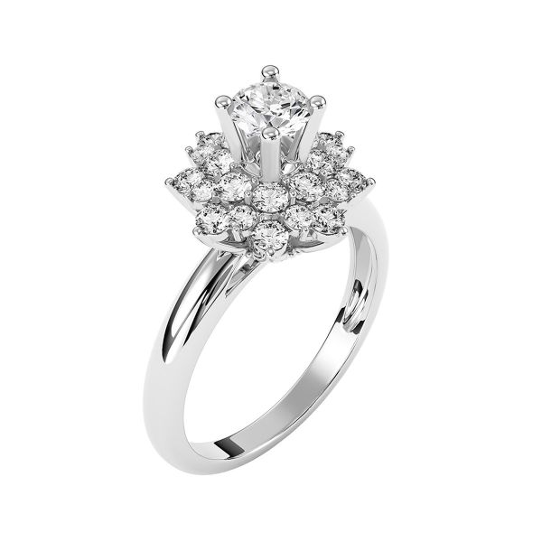 Nhẫn Nữ Kim Cương Tự Nhiên Vàng 18K