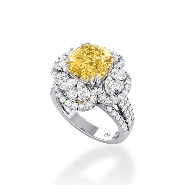 Nhẫn Nữ Kim Cương Tự Nhiên Vàng 18K