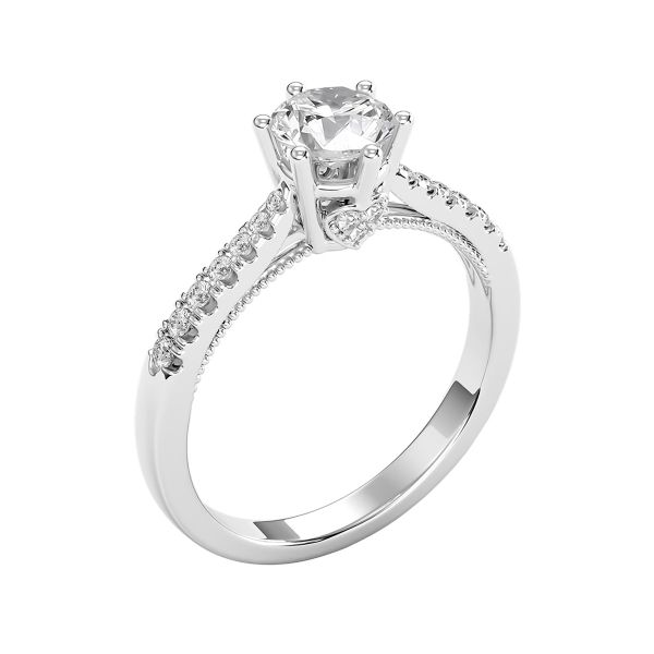 Nhẫn Nữ Kim Cương Tự Nhiên Vàng 18K