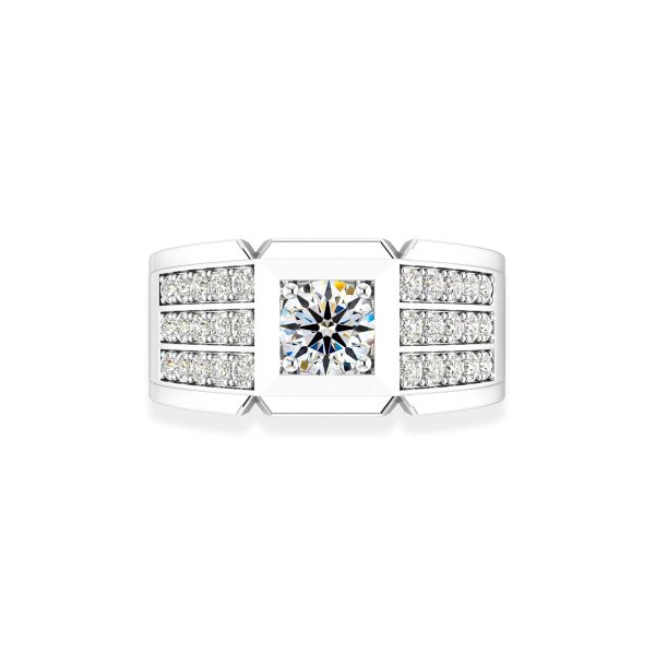 Nhẫn Nam Kim Cương Tự Nhiên Vàng 14K