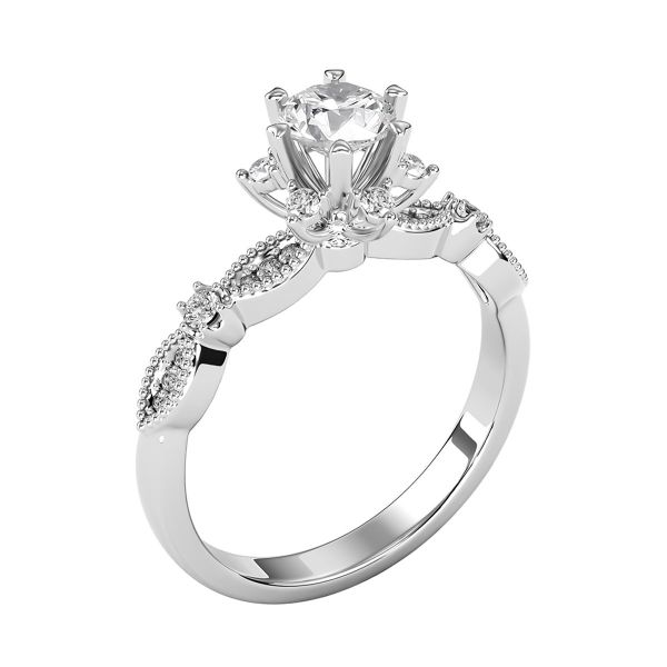 Nhẫn Nữ Kim Cương Tự Nhiên Vàng 18K