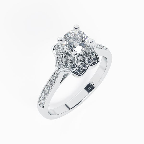 Nhẫn Nữ Kim Cương Tự Nhiên Vàng 18K