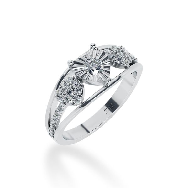Nhẫn Nữ Kim Cương Tự Nhiên Vàng 18K