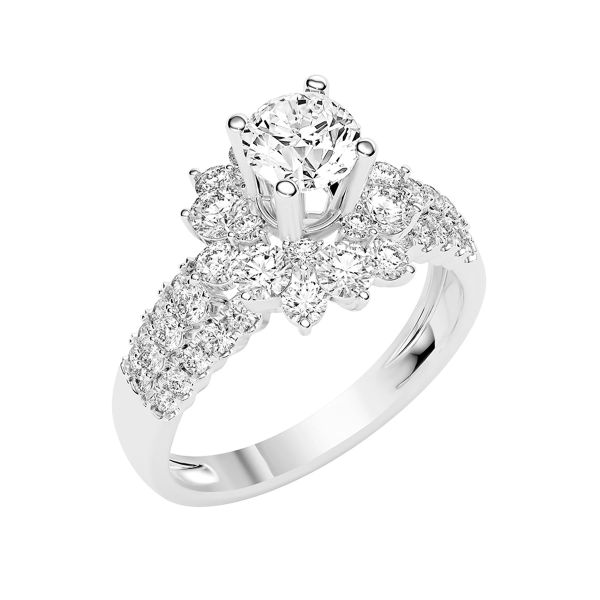 Nhẫn Nữ Kim Cương Tự Nhiên Vàng 18K