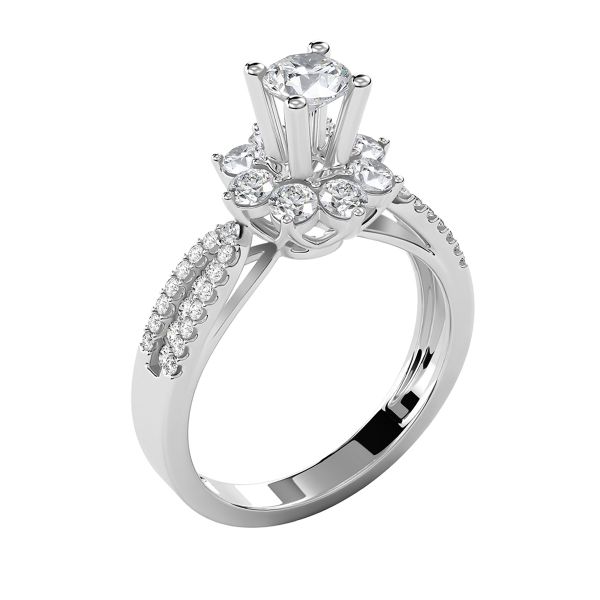 Nhẫn Nữ Kim Cương Tự Nhiên Vàng 18K