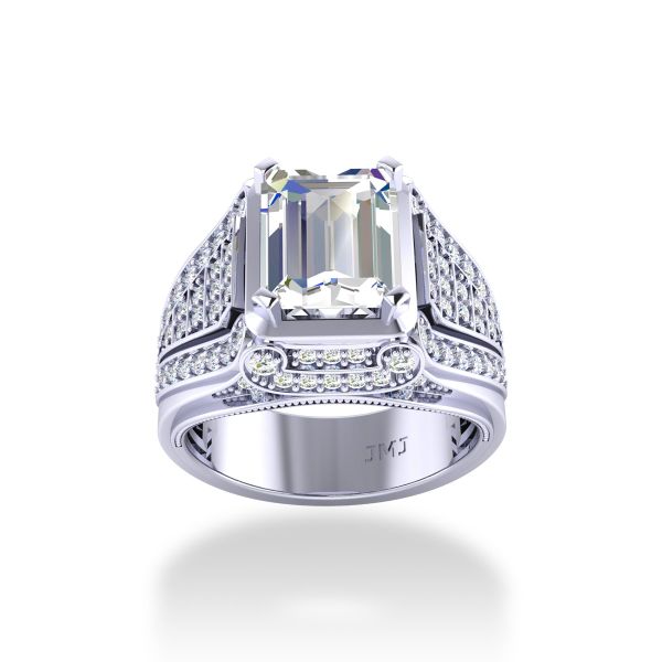 Nhẫn Nam Kim Cương Tự Nhiên Vàng 14K