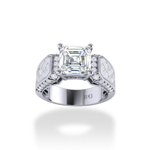 Nhẫn Nam Kim Cương Tự Nhiên Vàng 14K
