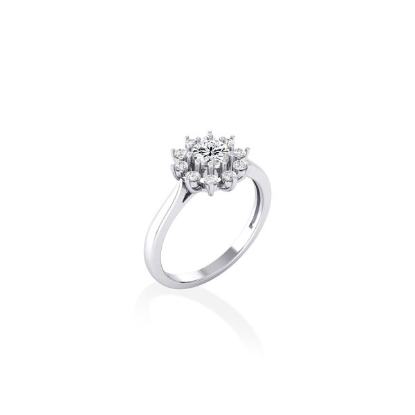 Nhẫn Nữ Kim Cương Tự Nhiên Vàng 18K