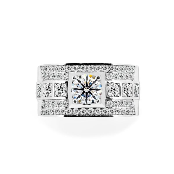 Nhẫn Nam Kim Cương Tự Nhiên Vàng 14K