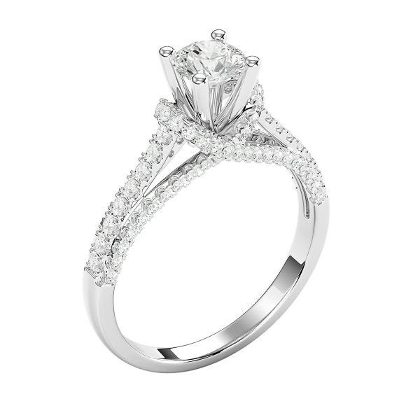 Nhẫn Nữ Kim Cương Tự Nhiên Vàng 18K