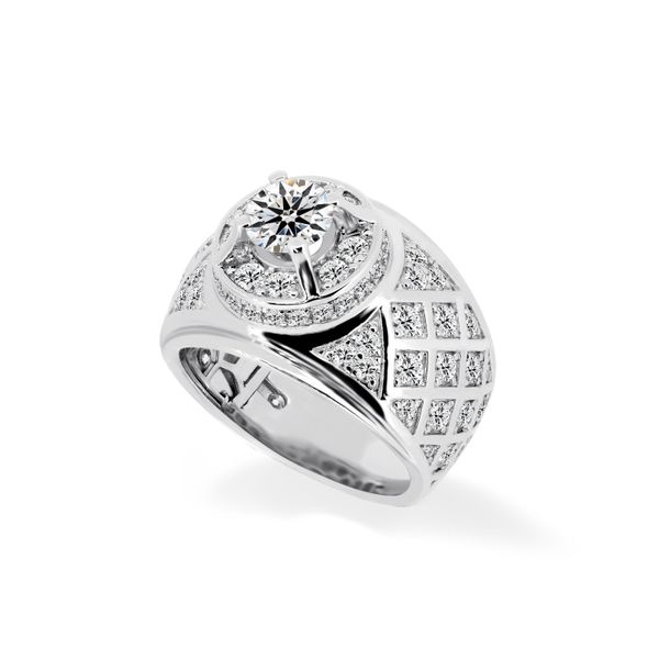 Nhẫn Nam Kim Cương Tự Nhiên Vàng 14K