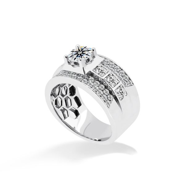 Nhẫn Nam Kim Cương Tự Nhiên Vàng 14K