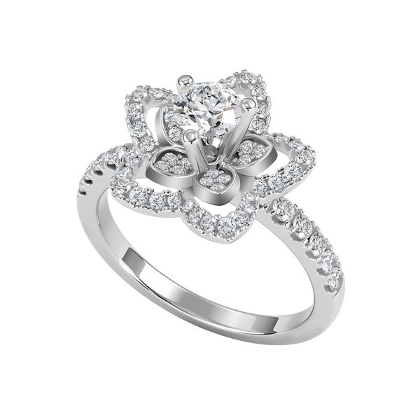 Nhẫn Nữ Kim Cương Tự Nhiên Vàng 18K