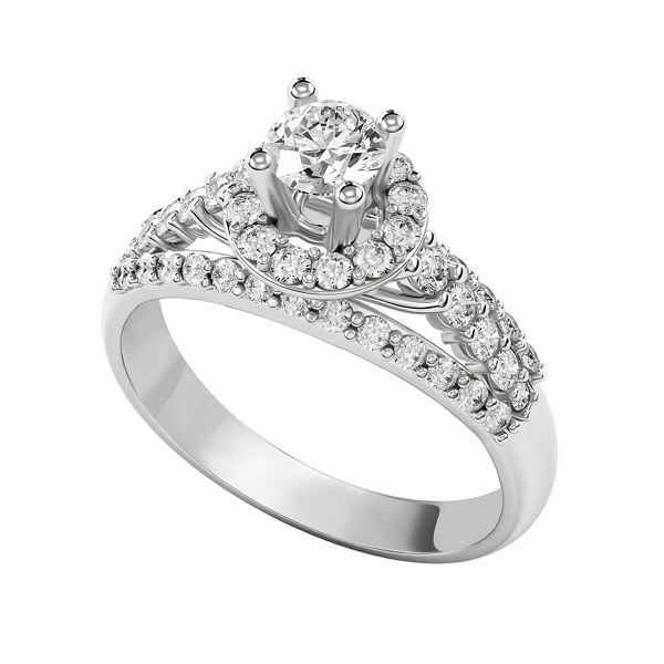 Nhẫn Nữ Kim Cương Tự Nhiên Vàng 18K