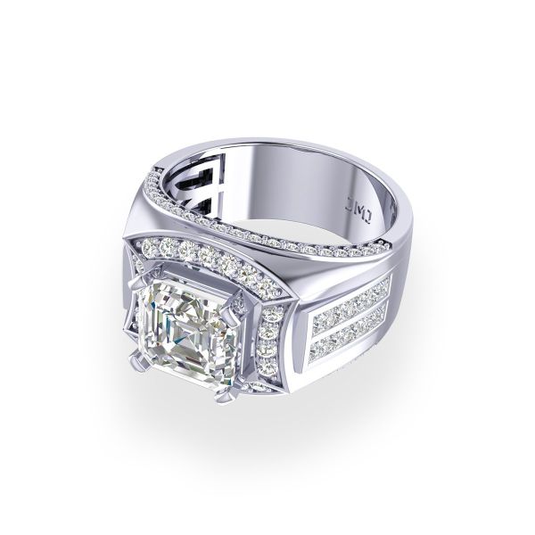 Nhẫn Nam Kim Cương Tự Nhiên Vàng 14K