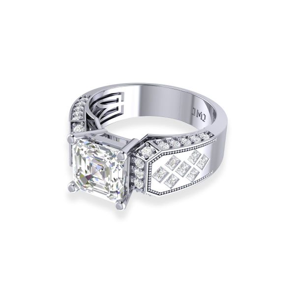 Nhẫn Nam Kim Cương Tự Nhiên Vàng 14K